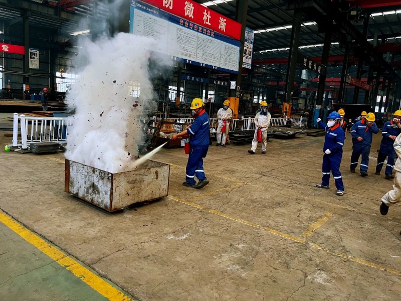 Eihe Steel Structure ha effettuato l'esercitazione antincendio di 