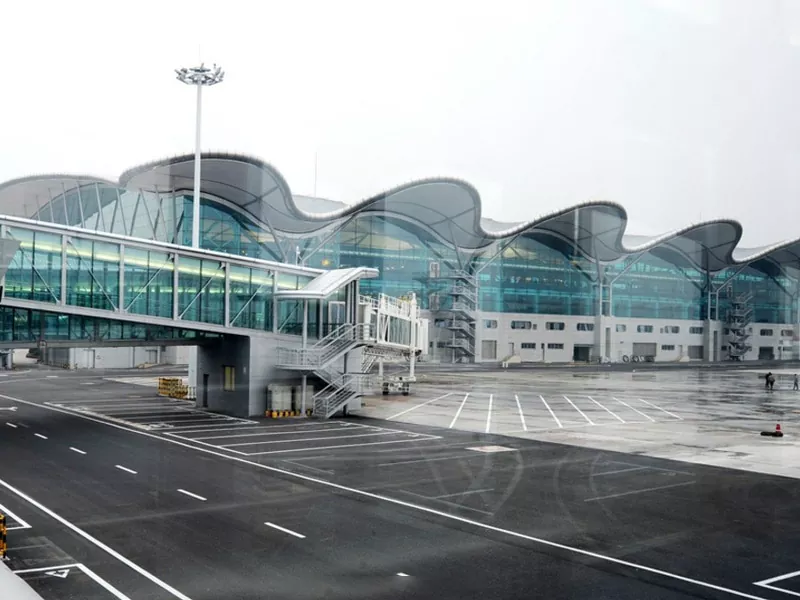 Edificio della struttura in acciaio dell'aeroporto di High Rise