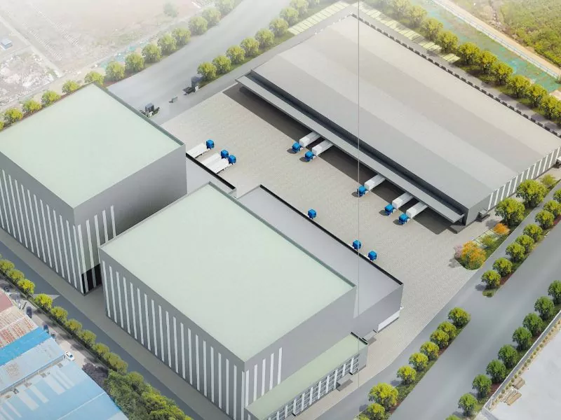 Costruzione del magazzino a cornice in acciaio