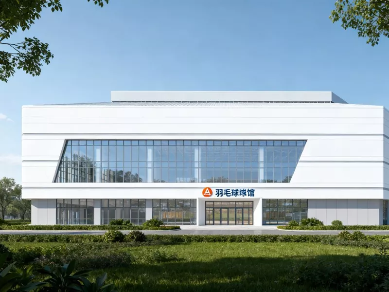 Sala da badminton con struttura in acciaio