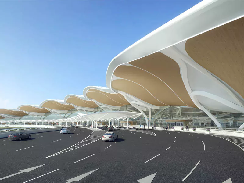 Terminal aeroportuale di costruzione della struttura in acciaio