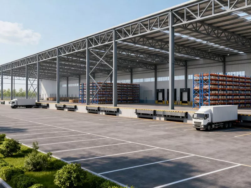 Edificio del centro di distribuzione con struttura in acciaio